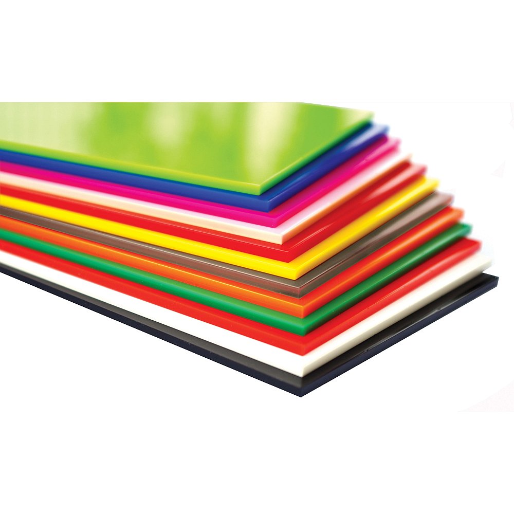 Cast Acrylic 3mm Sheet 600 X 400mm Assorted Pack Of 12 Assorted 