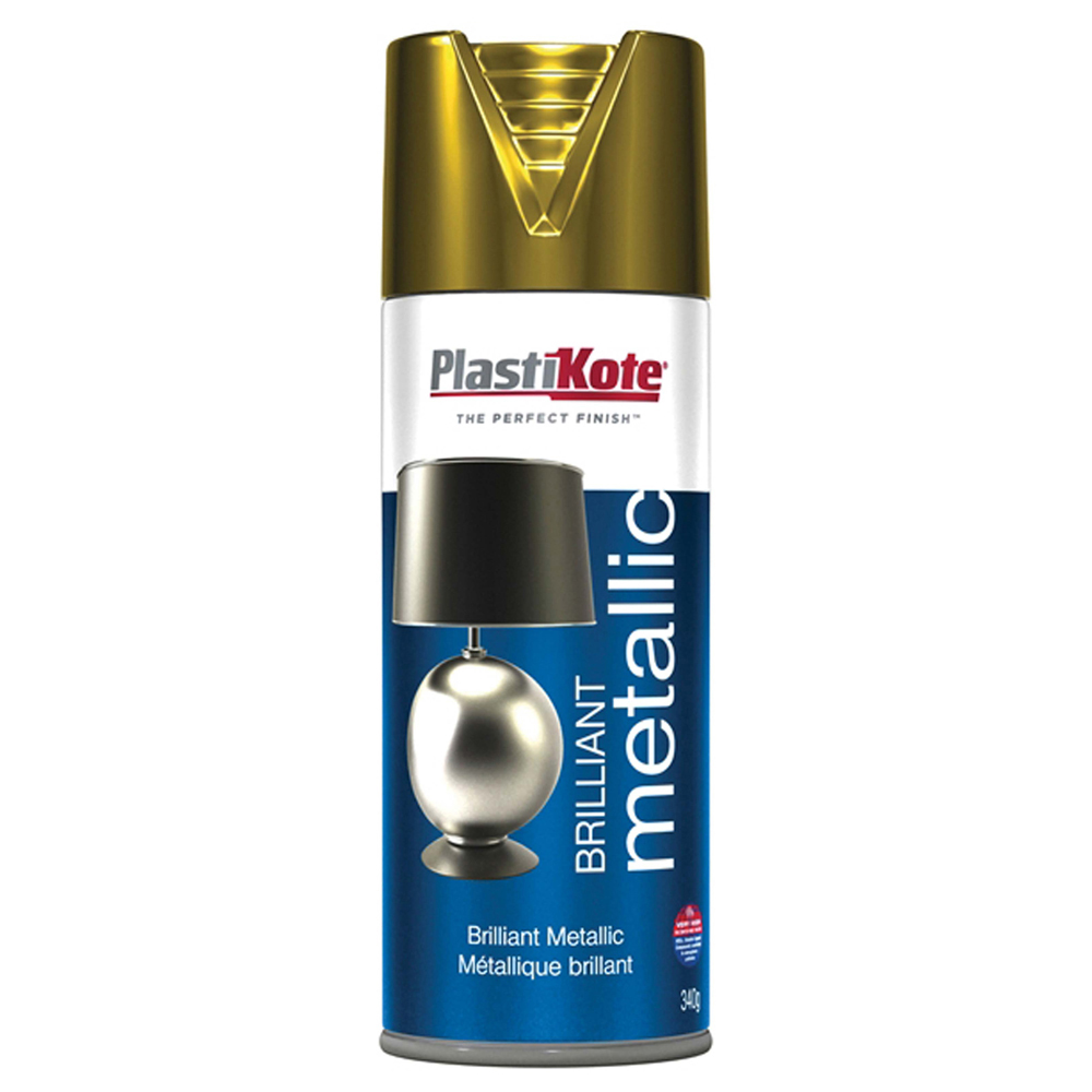 Brilliant Metallic Spray Gold 400ml Paint Finishes Consumables   PKT160BMG 