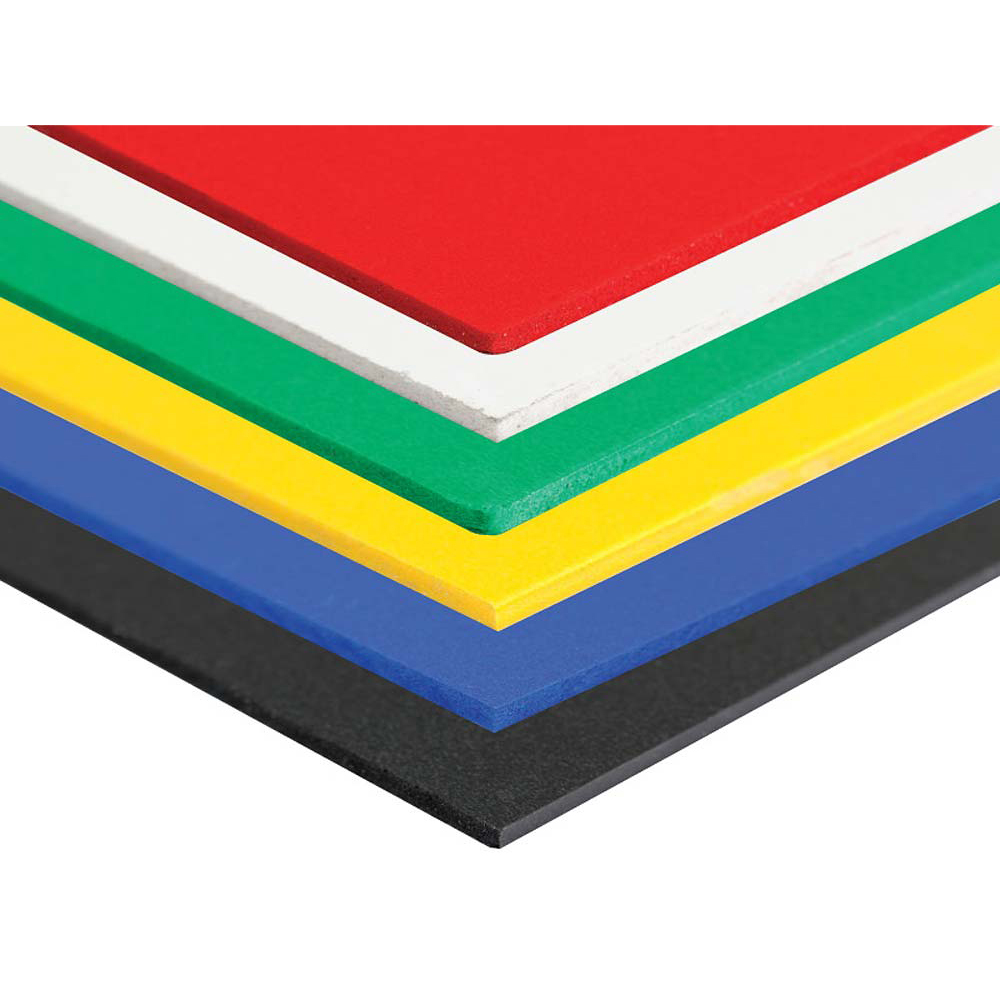 PVC Foam 3mm Sheet 1220 X 610mm Assorted Pack Of 6 PVC Foam Sheet 