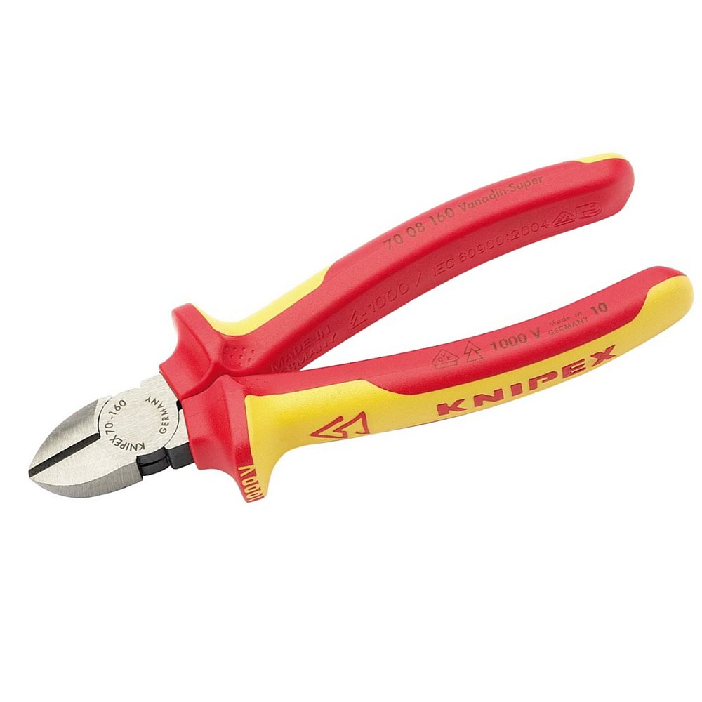 Knipex VDE Fully Insulated Side Cutters, 160mm