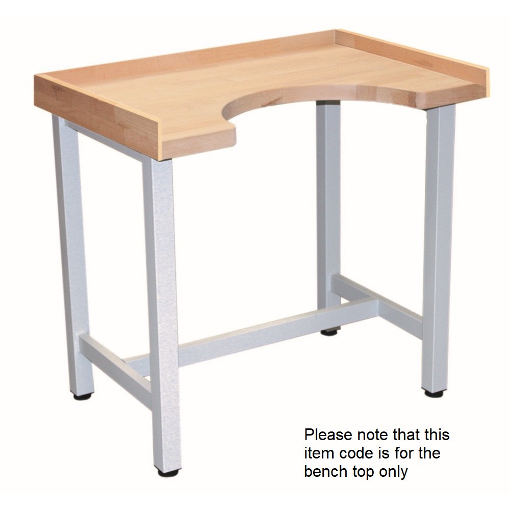 Edubench Jeweller's Solid Beech Top - 900mm x 600mm x 40mm