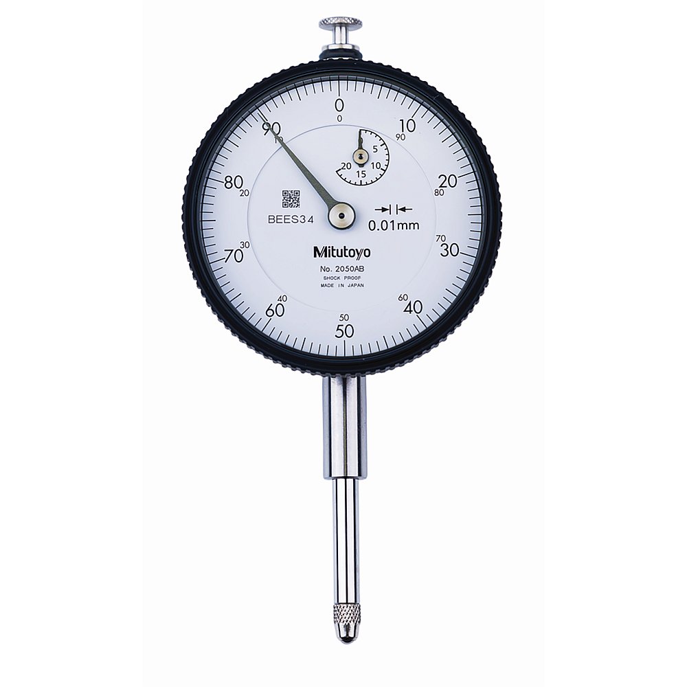 Mitutoyo Dial Gauge, Lug Back, ISO Type, 20mm, 0.01mm